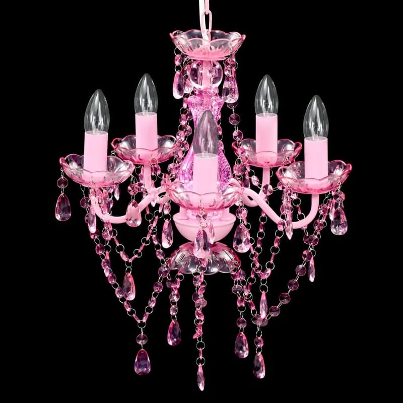 Pink Chandelier - Lyserød - Belysning - Lamper & indendørsbelysning - Loftlampe - Lysekroner