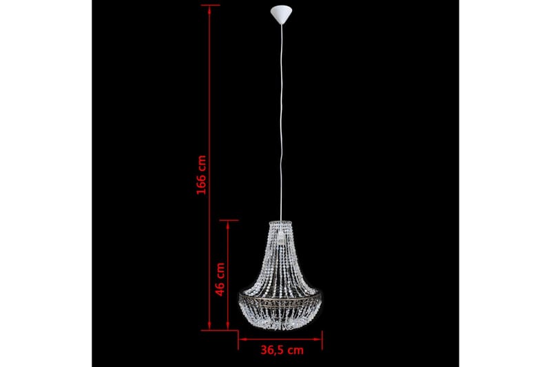 Prismelysekrone 36,5 X 46 Cm - gennemsigtig - Stuelampe - Lysekroner - Soveværelse lampe