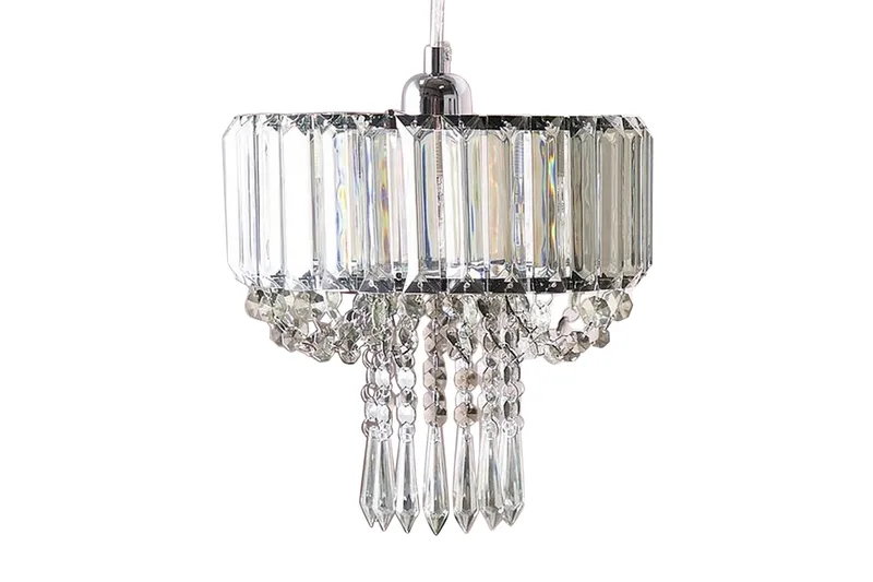 Pynte lysekrone 24 cm, Gennemsigtig