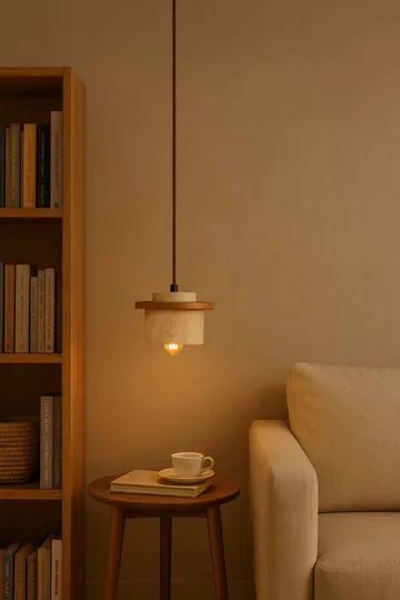 Meyros pendellampe - Beige og Eg - Belysning - Lamper & indendørsbelysning - Loftlampe - Pendellamper & hængelamper