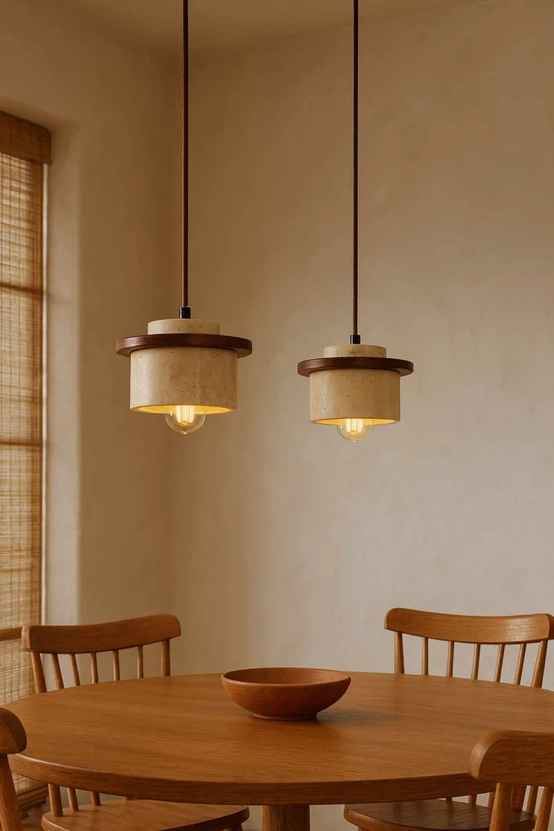 Meyros pendellampe - Beige og Valnød - Belysning - Lamper & indendørsbelysning - Loftlampe - Pendellamper & hængelamper