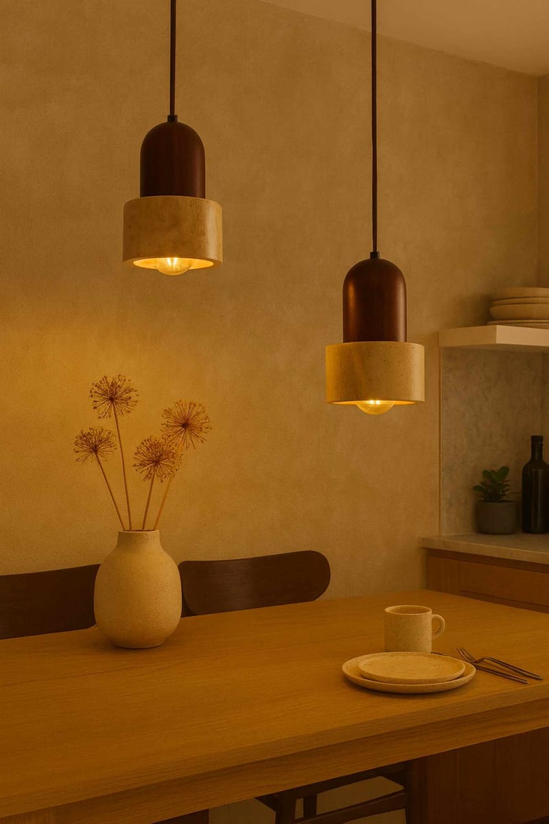 Norric pendellampe - Beige Valnød - Belysning - Lamper & indendørsbelysning - Loftlampe - Lysekroner