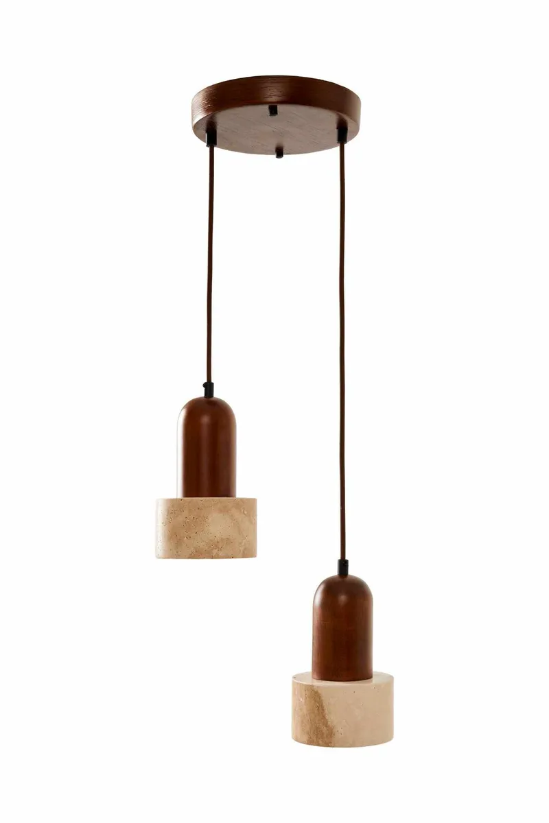 Norric pendellampe, Beige Valnød