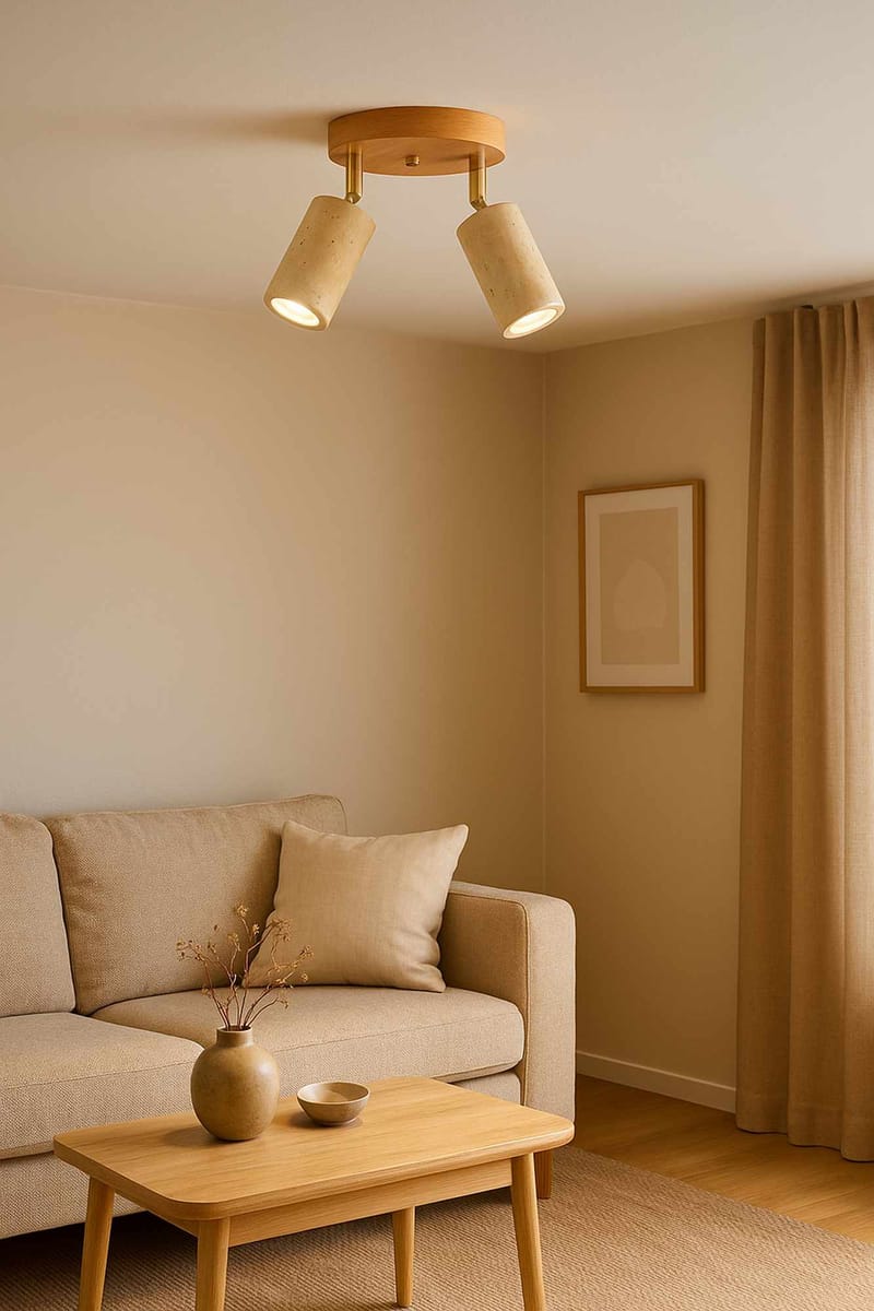 Nurtane loftlampe - Beige og Eg - Belysning - Lamper & indendørsbelysning - Loftlampe - Lysekroner