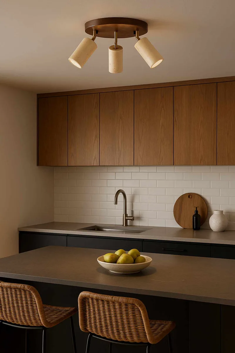 Nurtane loftlampe - Beige og Valnød - Belysning - Lamper & indendørsbelysning - Loftlampe - Lysekroner