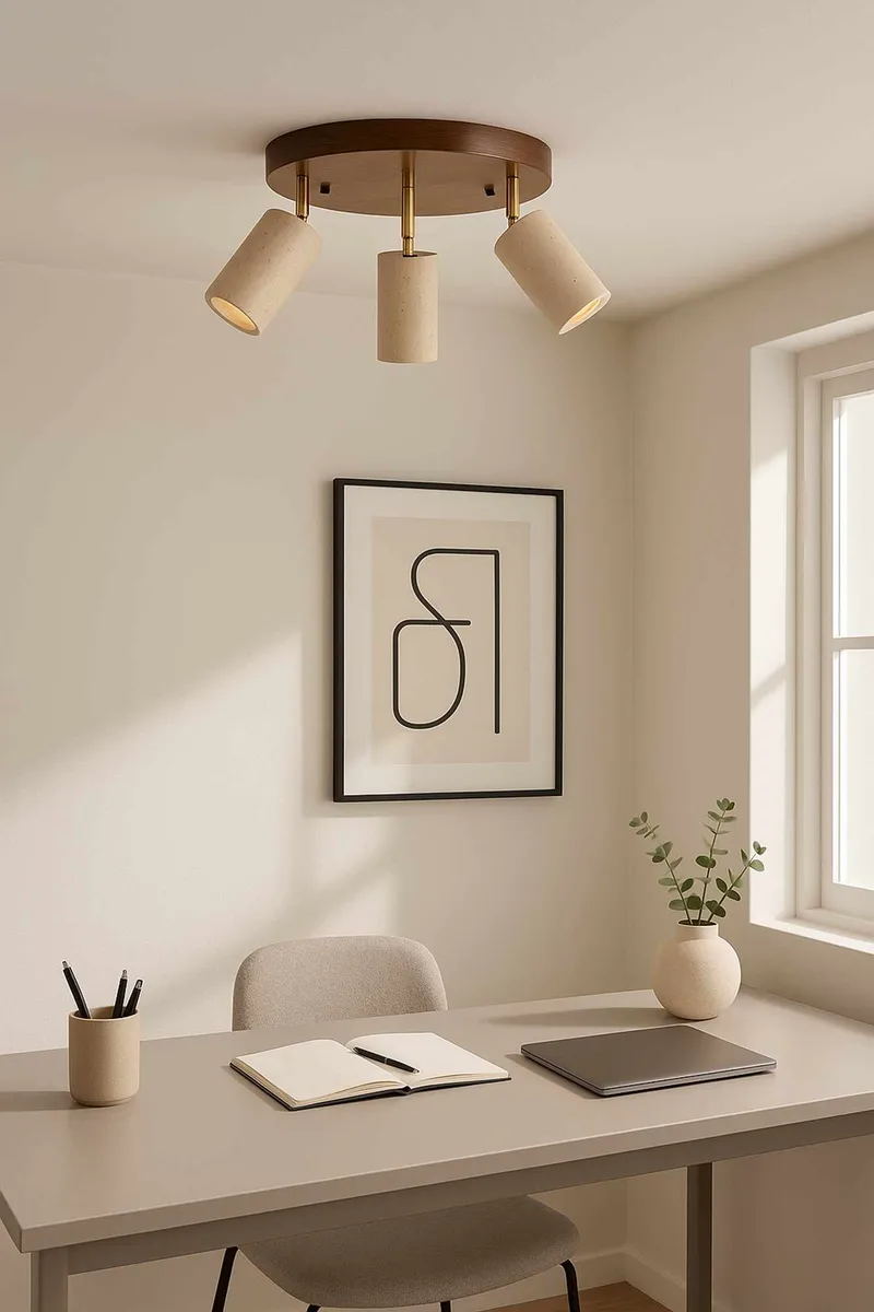 Nurtane loftlampe - Beige og Valnød - Belysning - Lamper & indendørsbelysning - Loftlampe - Lysekroner