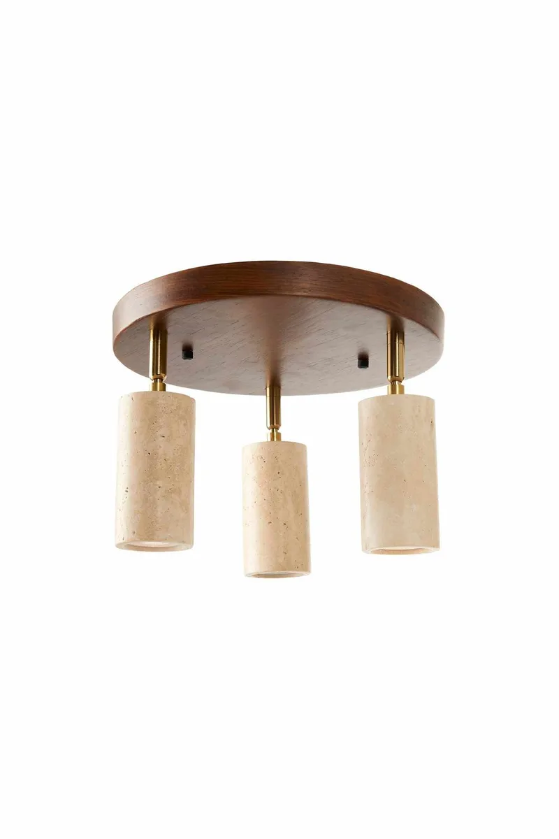 Nurtane loftlampe, Beige og Valnød