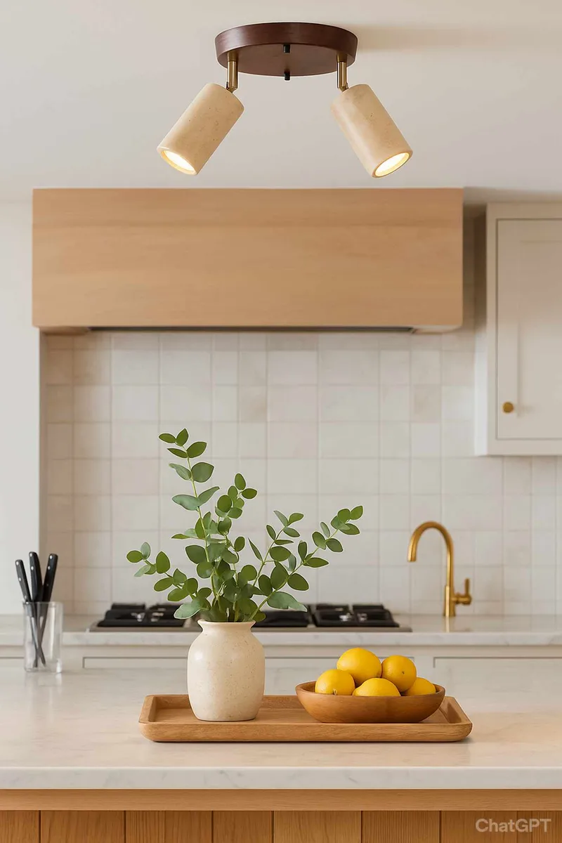 Nurtane loftlampe - Beige og Valnød - Belysning - Lamper & indendørsbelysning - Loftlampe - Lysekroner