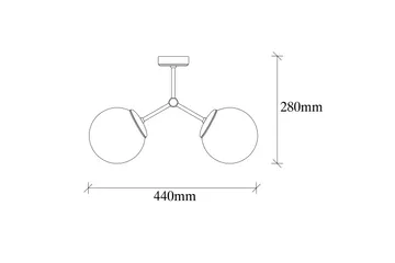 Opviq Damar Loftslampe - Sort/hvid - Belysning - Lamper & indendørsbelysning - Loftlampe - Plafond