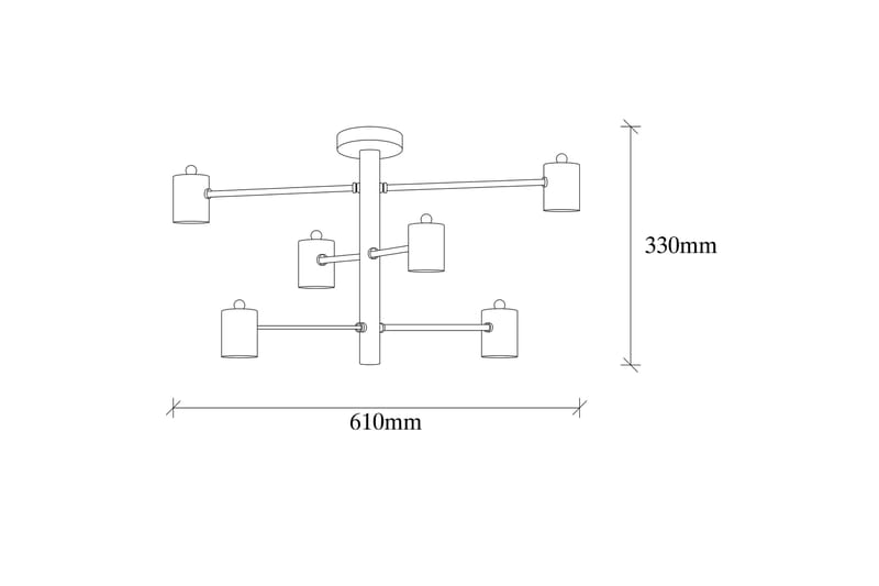 Opviq Hexa Loftslampe - Sort - Belysning - Lamper & indendørsbelysning - Loftlampe - Plafond