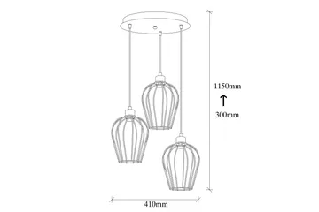 Opviq Tel Taklampa - Sort - Belysning - Lamper & indendørsbelysning - Loftlampe - Pendellamper & hængelamper