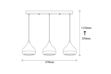 Opviq Yildo loftslampe - Sort / kobber - Belysning - Lamper & indendørsbelysning - Loftlampe - Pendellamper & hængelamper