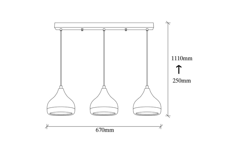 Opviq Yildo loftslampe - Sort / kobber - Belysning - Lamper & indendørsbelysning - Loftlampe - Pendellamper & hængelamper