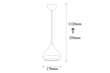 Opviq Yildo loftslampe - Sort / kobber - Belysning - Lamper & indendørsbelysning - Loftlampe - Pendellamper & hængelamper
