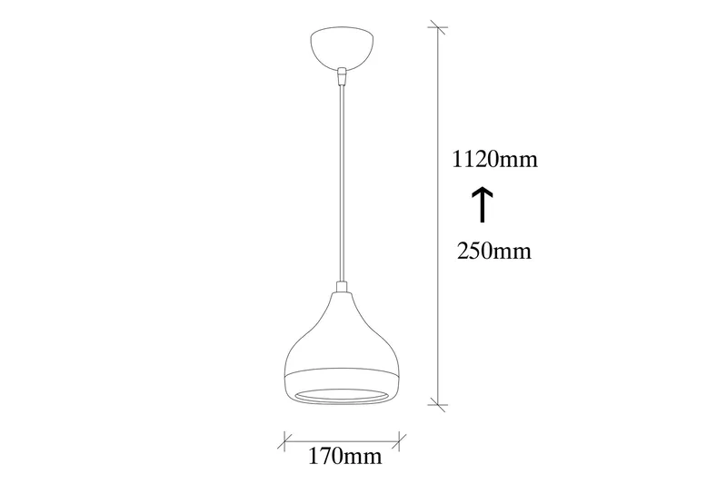 Opviq Yildo loftslampe - Sort / kobber - Belysning - Lamper & indendørsbelysning - Loftlampe - Pendellamper & hængelamper