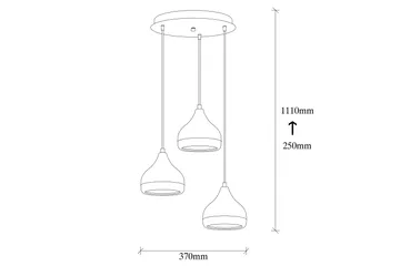 Opviq Yildo loftslampe - Sort / kobber - Belysning - Lamper & indendørsbelysning - Loftlampe - Pendellamper & hængelamper