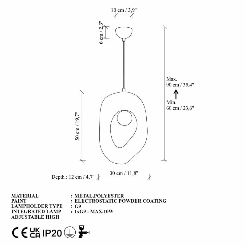Orvinor pendellampe - Hvid - Belysning - Lamper & indendørsbelysning - Loftlampe - Lysekroner