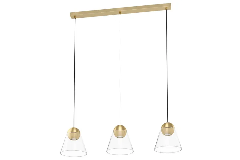 Pendel Eglo Cerasella med 3 Lamper, Messing/Guld