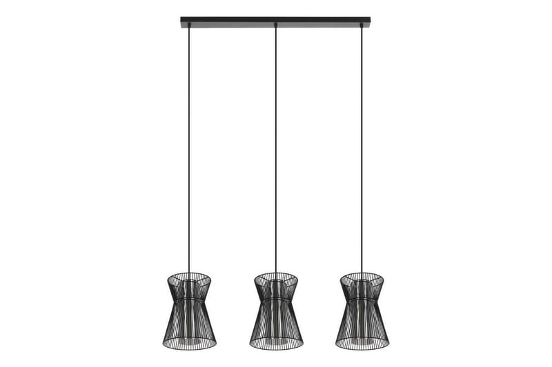 Pendel Eglo Maseta med 3 Lamper Sort Sort-Transparent - Sort - Belysning - Lamper & indendørsbelysning - Loftlampe - Pendellamper & hængelamper