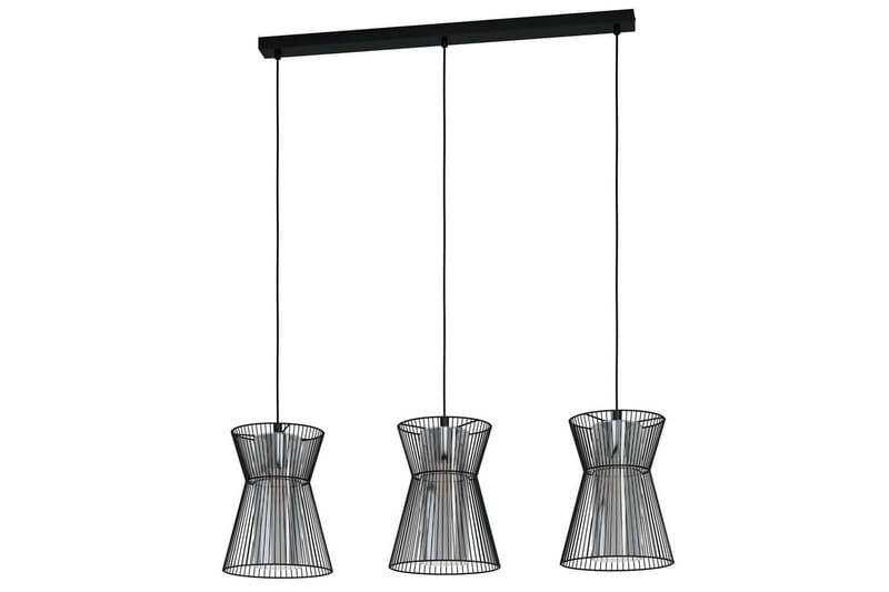 Pendel Eglo Maseta med 3 Lamper Sort Sort-Transparent, Sort