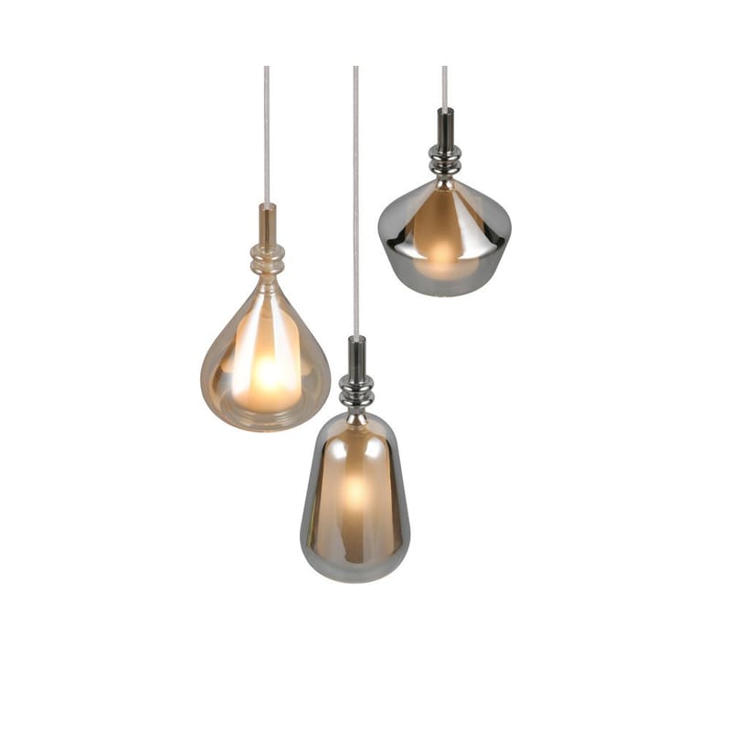 Pendel TRIO Aldea - 3 lamper/Rav/Krom - Belysning - Lamper & indendørsbelysning - Loftlampe - Pendellamper & hængelamper