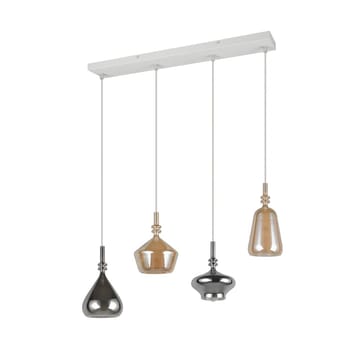 Pendel TRIO Aldea - 4 lamper/Rav/Krom - Belysning - Lamper & indendørsbelysning - Loftlampe - Pendellamper & hængelamper