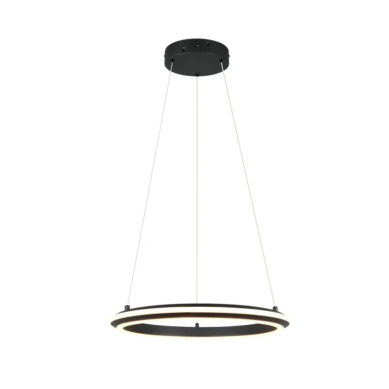 Pendel TRIO Amador - 45 cm, Mat sort - Belysning - Lamper & indendørsbelysning - Loftlampe - Pendellamper & hængelamper