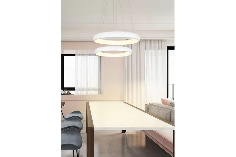 Pendel TRIO Cardona 47 cm, Mat hvid - 47 cm, Mat hvid - Belysning - Lamper & indendørsbelysning - Loftlampe - Pendellamper & hængelamper