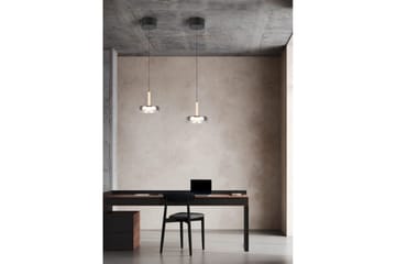 Pendel TRIO Celeste 1-dele, Mat sort/krom/træ - 1-dele, Mat sort/krom/træ - Belysning - Lamper & indendørsbelysning - Loftlampe - Pendellamper & hængelamper