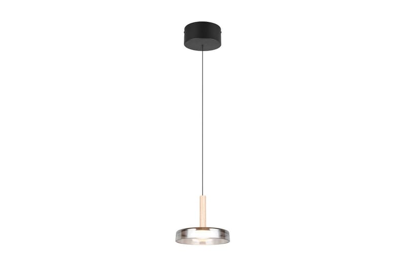 Pendel TRIO Celeste 1-dele, Mat sort/krom/træ - 1-dele, Mat sort/krom/træ - Belysning - Lamper & indendørsbelysning - Loftlampe - Pendellamper & hængelamper