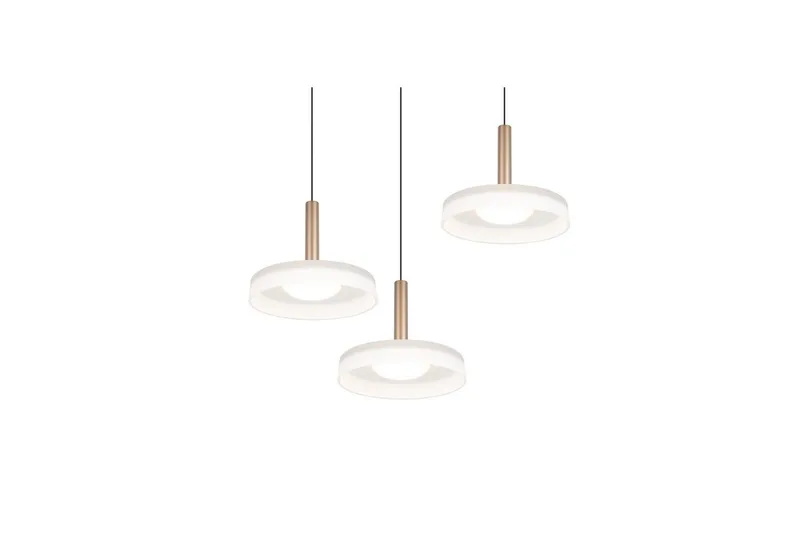 Pendel TRIO Celeste 3-dele, Mat sort/hvid/kaffebrun - 3-dele, Mat sort/hvid/kaffebrun - Belysning - Lamper & indendørsbelysning - Loftlampe - Pendellamper & hængelamper