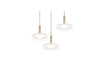 Pendel TRIO Celeste 3-dele, Mat sort/hvid/kaffebrun - 3-dele, Mat sort/hvid/kaffebrun - Belysning - Lamper & indendørsbelysning - Loftlampe - Pendellamper & hængelamper