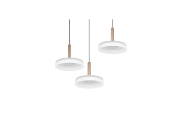 Pendel TRIO Celeste 3-dele, Mat sort/hvid/kaffebrun - 3-dele, Mat sort/hvid/kaffebrun - Belysning - Lamper & indendørsbelysning - Loftlampe - Pendellamper & hængelamper
