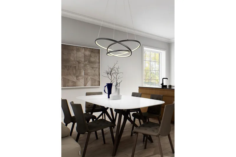 Pendel TRIO Darvin 84 cm, Matsort - 84 cm, Matsort - Belysning - Lamper & indendørsbelysning - Loftlampe - Pendellamper & hængelamper