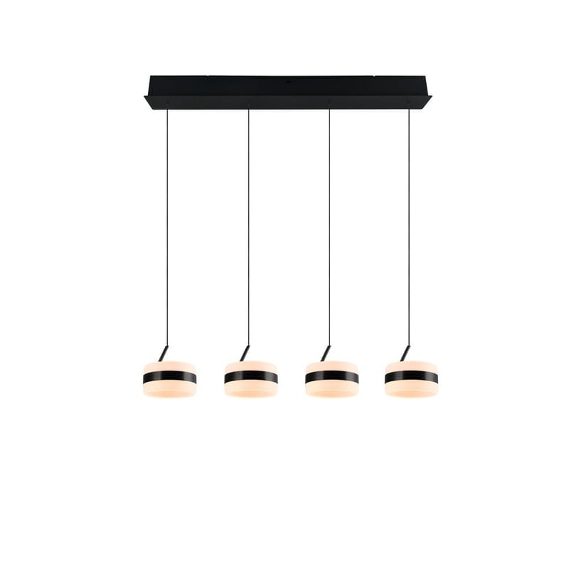 Pendel TRIO Dios - 4 lamper, Mat sort - Belysning - Lamper & indendørsbelysning - Loftlampe - Pendellamper & hængelamper