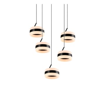 Pendel TRIO Dios - 5 lamper, Mat sort - Belysning - Lamper & indendørsbelysning - Loftlampe - Pendellamper & hængelamper