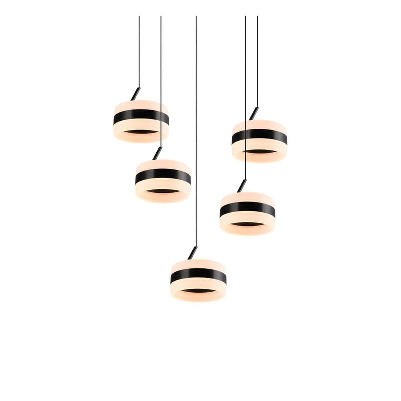 Pendel TRIO Dios - 5 lamper, Mat sort - Belysning - Lamper & indendørsbelysning - Loftlampe - Pendellamper & hængelamper
