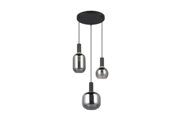 Pendel TRIO Diva 3-dele, Mat sort/krom - 3-dele, Mat sort/krom - Belysning - Lamper & indendørsbelysning - Loftlampe - Pendellamper & hængelamper
