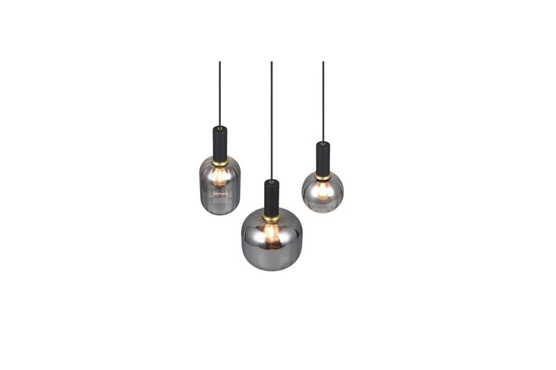 Pendel TRIO Diva 3-dele, Mat sort/krom - 3-dele, Mat sort/krom - Belysning - Lamper & indendørsbelysning - Loftlampe - Pendellamper & hængelamper