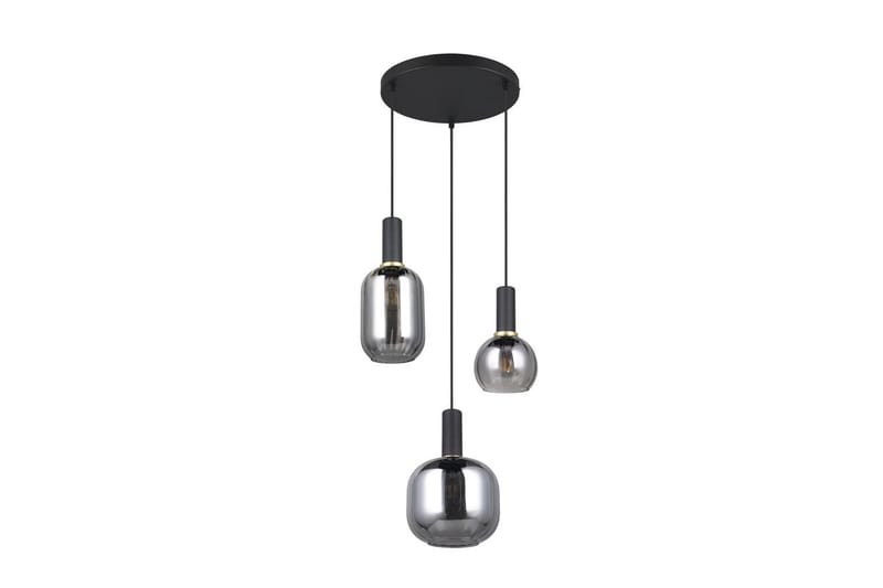 Pendel TRIO Diva 3-dele, Mat sort/krom - 3-dele, Mat sort/krom - Belysning - Lamper & indendørsbelysning - Loftlampe - Pendellamper & hængelamper