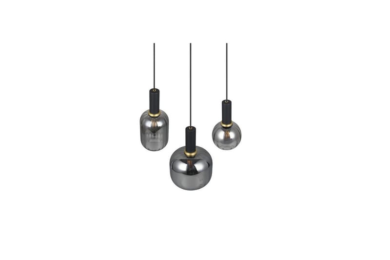 Pendel TRIO Diva 3-dele, Mat sort/krom - 3-dele, Mat sort/krom - Belysning - Lamper & indendørsbelysning - Loftlampe - Pendellamper & hængelamper