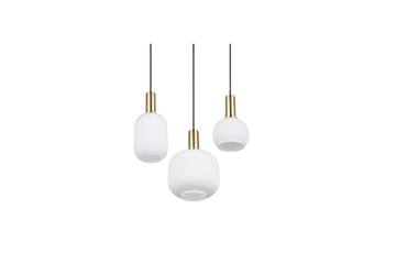 Pendel TRIO Diva 3-dele, Matmessing/hvid - 3-dele, Matmessing/hvid - Belysning - Lamper & indendørsbelysning - Loftlampe - Pendellamper & hængelamper