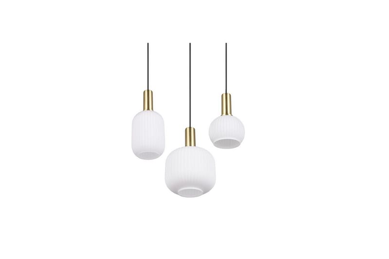 Pendel TRIO Diva 3-dele, Matmessing/hvid - 3-dele, Matmessing/hvid - Belysning - Lamper & indendørsbelysning - Loftlampe - Pendellamper & hængelamper
