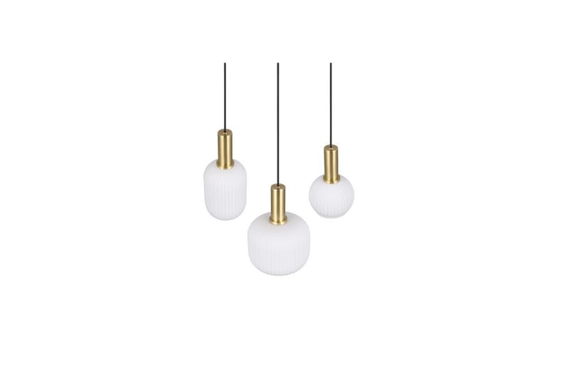 Pendel TRIO Diva 3-dele, Matmessing/hvid - 3-dele, Matmessing/hvid - Belysning - Lamper & indendørsbelysning - Loftlampe - Pendellamper & hængelamper