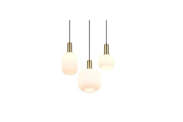 Pendel TRIO Diva 3-dele, Matmessing/hvid - 3-dele, Matmessing/hvid - Belysning - Lamper & indendørsbelysning - Loftlampe - Pendellamper & hængelamper