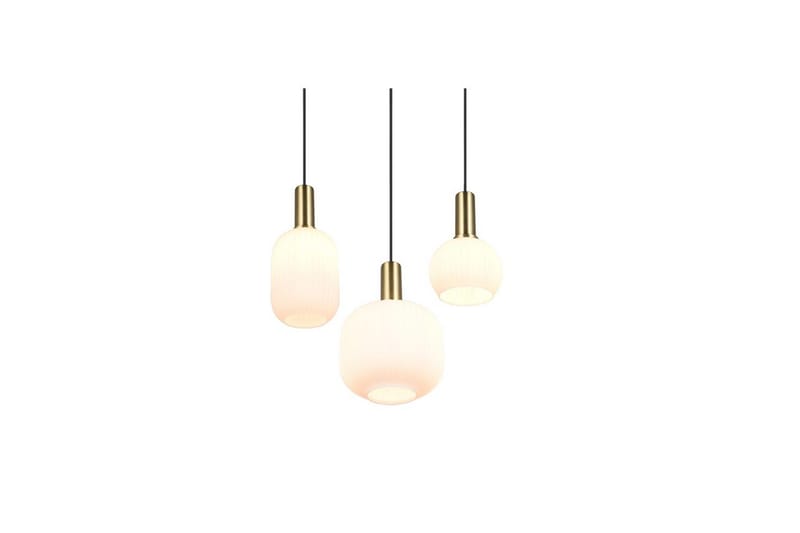 Pendel TRIO Diva 3-dele, Matmessing/hvid - 3-dele, Matmessing/hvid - Belysning - Lamper & indendørsbelysning - Loftlampe - Pendellamper & hængelamper