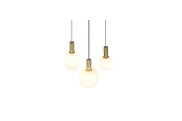Pendel TRIO Diva 3-dele, Matmessing/hvid - 3-dele, Matmessing/hvid - Belysning - Lamper & indendørsbelysning - Loftlampe - Pendellamper & hængelamper