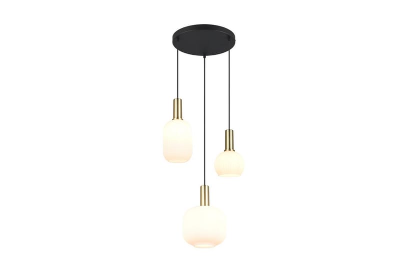 Pendel TRIO Diva 3-dele, Matmessing/hvid - 3-dele, Matmessing/hvid - Belysning - Lamper & indendørsbelysning - Loftlampe - Pendellamper & hængelamper