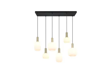 Pendel TRIO Diva 6-dele, Matmessing/hvid - 6-dele, Matmessing/hvid - Belysning - Lamper & indendørsbelysning - Loftlampe - Pendellamper & hængelamper