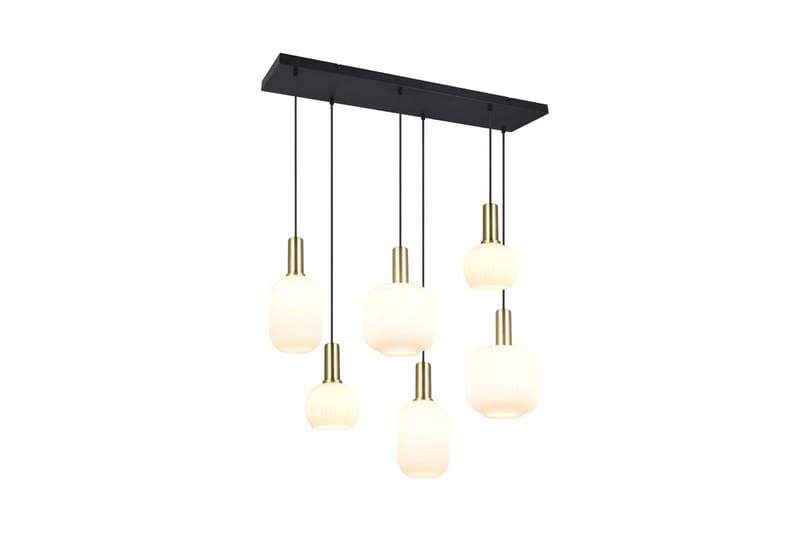 Pendel TRIO Diva 6-dele, Matmessing/hvid, 6-dele, Matmessing/hvid